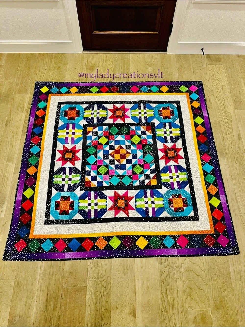 Handmade Rainbow Ombré Patchwork Quilt